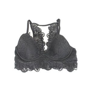 Victoria's Secret Pink Date Lightly Bralette XS Black lace VS Underwire